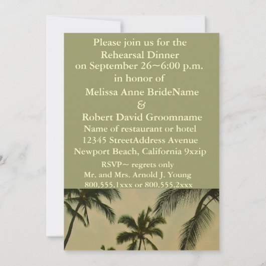 Ontwerp van de binnenpalmstructuur van het repetit kaart (Achterkant)