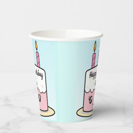 Ontwerp van de Birthday-Cake Papieren Bekers (Links)