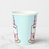 Ontwerp van de Birthday-Cake Papieren Bekers (Rechts)