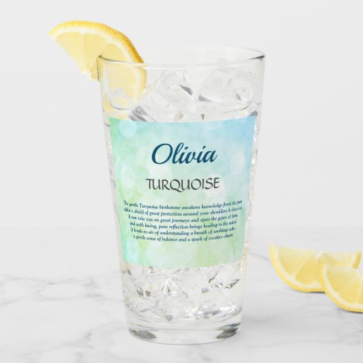 Ontwerp van de Birthstone Turquoise van december Glas (Voorkant ijs)