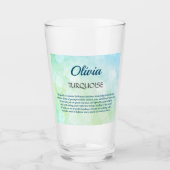 Ontwerp van de Birthstone Turquoise van december Glas (Voorkant)