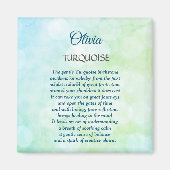 Ontwerp van de Birthstone Turquoise van december Magneet (Voorkant)