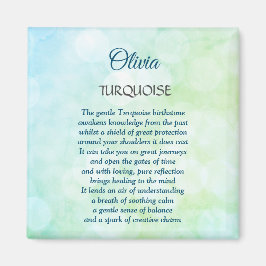 Ontwerp van de Birthstone Turquoise van december Magneet