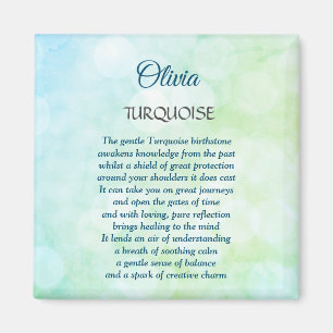 Ontwerp van de Birthstone Turquoise van december Magneet