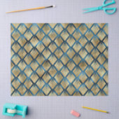 Ontwerp van de blauw- en Gold-leopard-reeks 10 Tissuepapier (Craft)