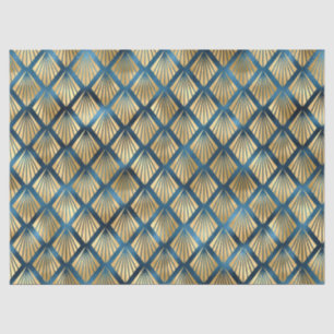 Ontwerp van de blauw- en Gold-leopard-reeks 10 Tissuepapier