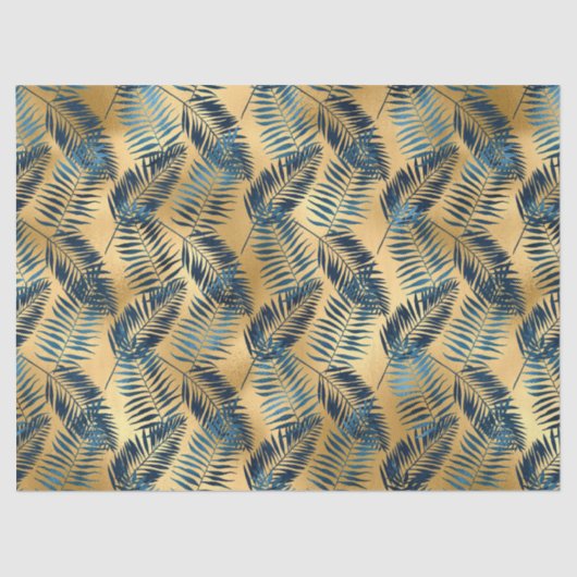 Ontwerp van de blauw- en Gold-leopard-reeks 11 Tissuepapier (Voorkant)