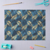 Ontwerp van de blauw- en Gold-leopard-reeks 14 Tissuepapier (Craft)