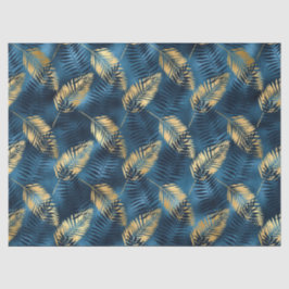 Ontwerp van de blauw- en Gold-leopard-reeks 14 Tissuepapier