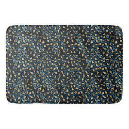 Ontwerp van de blauw- en Gold-leopard-reeks 1 Badmat