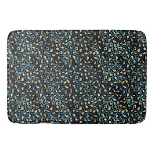 Ontwerp van de blauw- en Gold-leopard-reeks 1 Badmat