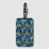Ontwerp van de blauw- en Gold-leopard-reeks 6 Bagagelabel (Voorkant (verticaal))