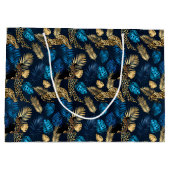 Ontwerp van de blauw- en Gold-leopard-reeks 8 Groot Cadeauzakje (Achterkant)