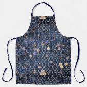 Ontwerp van de blauwe bijenreeks 15 schort (Voorkant)