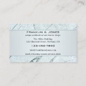 Ontwerp van de blauwe marmer interieur van de most visitekaartje (Achterkant)