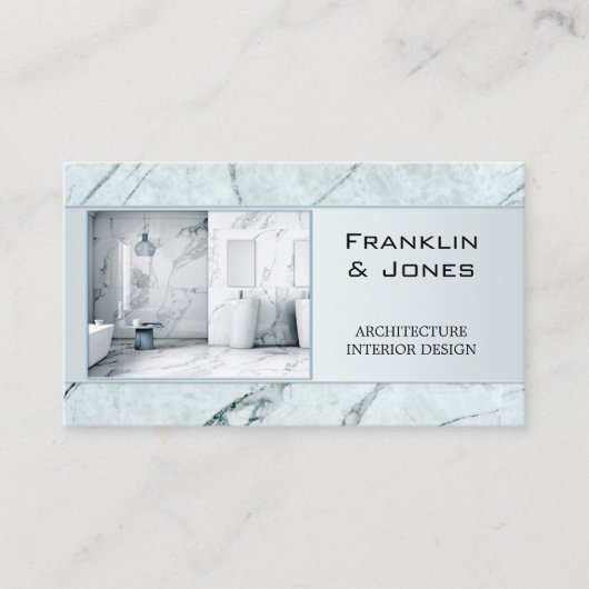 Ontwerp van de blauwe marmer interieur van de most visitekaartje (Voorkant)
