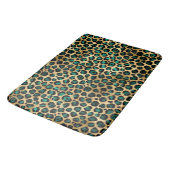 Ontwerp van de blauwgroen en Gold Leopard-reeks 14 Badmat (Gekanteld)