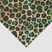 Ontwerp van de blauwgroen en Gold Leopard-reeks 14 Tissuepapier (Detail)