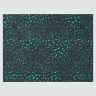Ontwerp van de blauwgroen en Gold Leopard-reeks 4- Tissuepapier