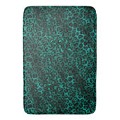 Ontwerp van de blauwgroen en Gold Leopard-reeks 5 Badmat (Voorkant Verticaal)