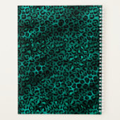 Ontwerp van de blauwgroen en Gold Leopard-reeks 5 Planner (Achterkant)