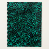 Ontwerp van de blauwgroen en Gold Leopard-reeks 5 Planner (Voorkant)
