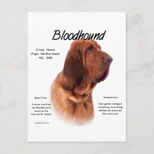 Ontwerp van de bloedige geschiedenis briefkaart (Voorkant)
