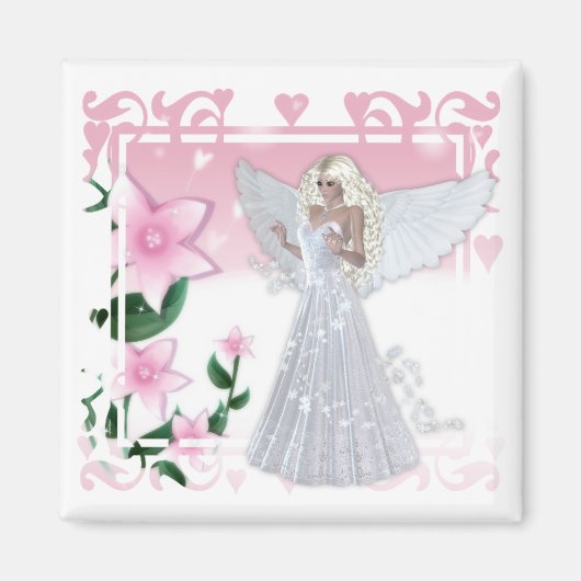 Ontwerp van de bloemengel magneet (Voorkant)