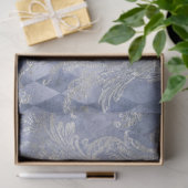 Ontwerp van de Blue Floral Skull-reeks 10 Tissuepapier (Geschenk)