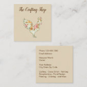 Ontwerp van de boorgang voor de kraag vierkante visitekaartje (Voorkant / Achterkant)