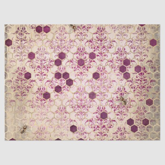 Ontwerp van de Bourgogne Bee-reeks, zestien Tissuepapier (Voorkant)