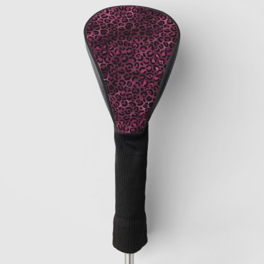 Ontwerp van de Bourgogne en de Gold Leopard-reeks  Golfheadcover (Voorkant)