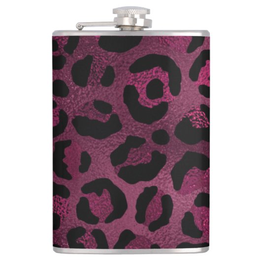 Ontwerp van de Bourgogne en de Gold Leopard-reeks Heupfles (Voorkant)