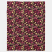 Ontwerp van de Bourgogne- en Gold-leopard-reeks 12 Fleece Deken (Voorkant)