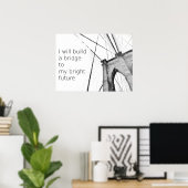 Ontwerp van de Bright Future Broklyn Bridge Poster (Thuiskantoor)