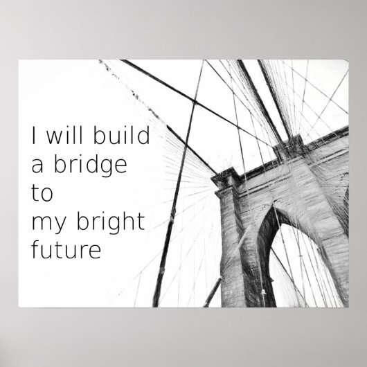 Ontwerp van de Bright Future Broklyn Bridge Poster (Voorkant)
