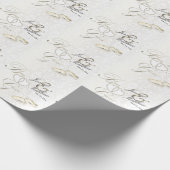 Ontwerp van de bruid- en aardeweddenschappen cadeaupapier (Hoek)