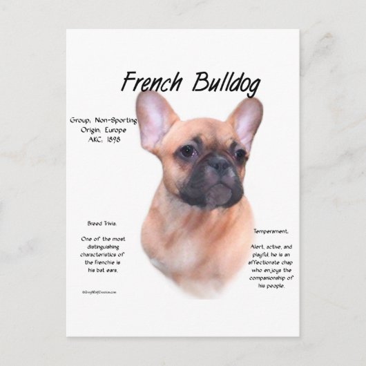 Ontwerp van de Bulldog-geschiedenis Briefkaart (Voorkant)