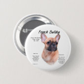 Ontwerp van de Bulldog-geschiedenis Ronde Button 5,7 Cm (Voorkant /achterkant)
