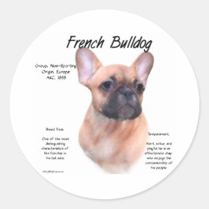 Ontwerp van de Bulldog-geschiedenis Ronde Sticker