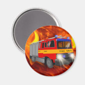Ontwerp van de Cartoon van de brandblusmotor voor  Magneet (Voorkant / Achterkant)