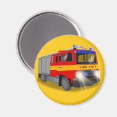 Ontwerp van de Cartoon van de brandblusmotor voor  Magneet (Voorkant / Achterkant)