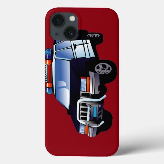 Ontwerp van de Cartoon van de politieauto van de s Case-Mate iPhone Case (Achterkant)