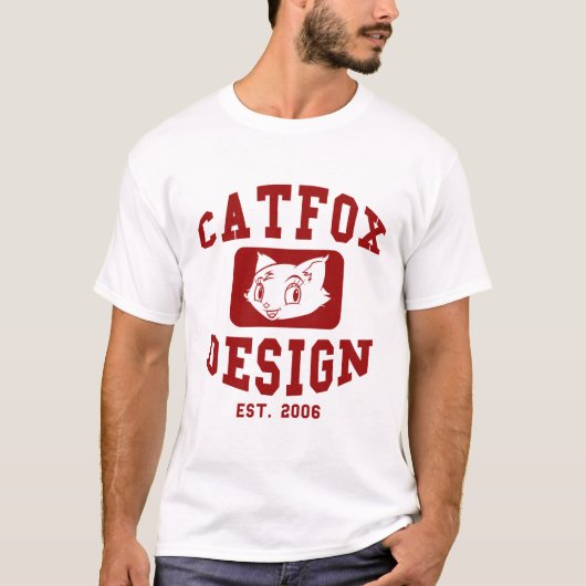 Ontwerp van de Catfox College T-shirt (Voorkant)