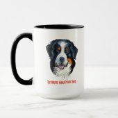 Ontwerp van de chien de montagne bernois  mok (Links)