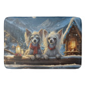 Ontwerp van de Chinese Crested Holiday van Rich AM Badmat (Voorkant)