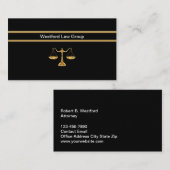 Ontwerp van de Classy Law Kantoor Attorney Visitek Visitekaartje (Voorkant / Achterkant)