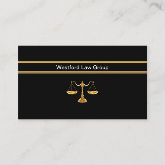 Ontwerp van de Classy Law Kantoor Attorney Visitek Visitekaartje (Voorkant)