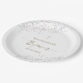 ontwerp van de confetti glitter Baptisme Papieren Bordje (Gekanteld)