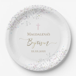 ontwerp van de confetti glitter Baptisme Papieren Bordje